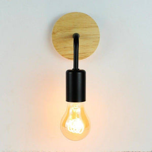 Pack de 2 Apliques de pared en madera con flexo de metal "Morgan" (9)