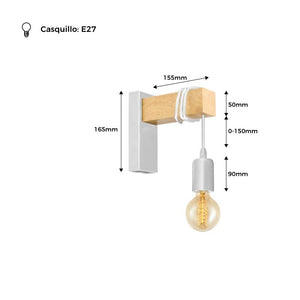 Apliques de pared rústicos de madera "RUDER" (23)