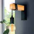 Pack X2 Apliques de pared rústicos de madera