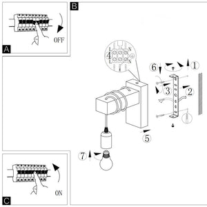 Pack X2 Apliques de pared rústicos de madera "RUDER" E27 (7)