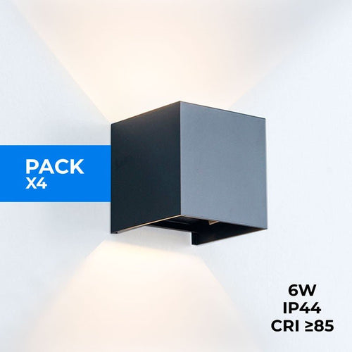 Set van 4 wandlampen