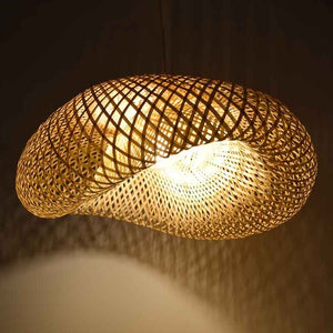 Lámpara colgante mimbre "Vimet Lite" - Barcelona Led-Decoración