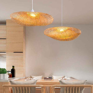 Lámpara colgante mimbre "Vimet Lite" - Barcelona Led-Decoración
