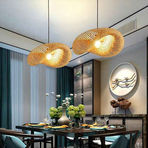 Lámpara colgante mimbre "Vimet Lite" - Barcelona Led-Decoración
