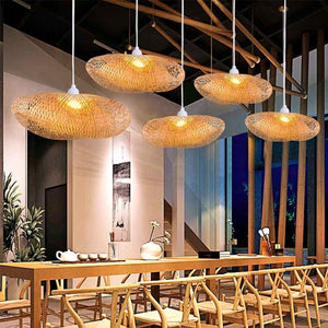 Lámpara colgante mimbre "Vimet Lite" - Barcelona Led-Decoración