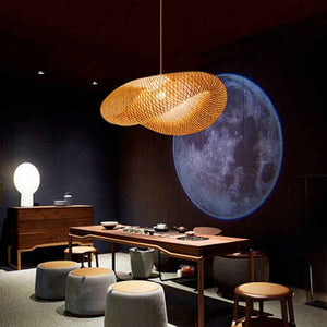 Lámpara colgante mimbre "Vimet Lite" - Barcelona Led-Decoración