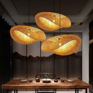 Lámpara colgante mimbre "Vimet Lite" - Barcelona Led-Decoración