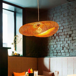 Lámpara colgante mimbre "Vimet Lite" - Barcelona Led-Decoración