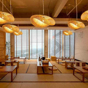 Lámpara colgante mimbre "Vimet Lite" - Barcelona Led-Decoración
