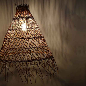 Lámpara colgante de mimbre "Willow" - Barcelona Led-Decoración