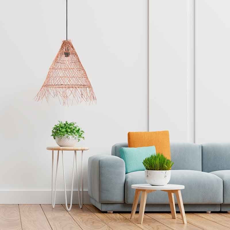 Lámpara colgante de mimbre "Willow" - Barcelona Led-Decoración