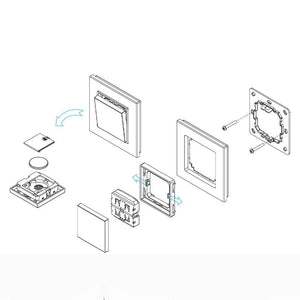 Mecanismo RF pulsador Interruptor regulador monocolor para iluminación LED - SUNRICHER - Easy RF (5)