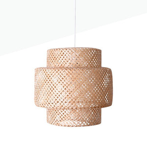 Lámpara colgante de mimbre "Onna" - Barcelona Led-Decoración