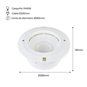 Nicho para bombilla de piscina empotrable PAR56 - IP68 (4)