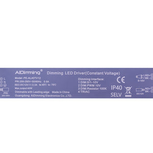 Fuente de alimentación regulable TRIAC DC 12V 3.3A 40W IP40 (2)