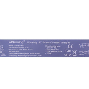 Fuente de alimentación regulable TRIAC DC 12V 3.3A 40W IP40 - Barcelona Led-Control y regulación