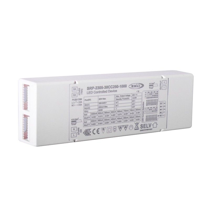Driver regulable DALI 1 canal 8-48V 30w multicorriente (250-1000mA) - Barcelona Led-