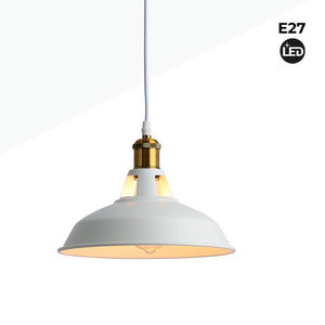 Lámpara industrial retro colgante "MANACOR" con cúpula de metal (4)