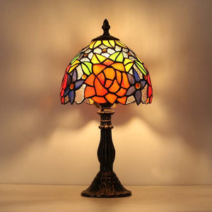 Lámpara de mesa inspiración "Tiffany" con mosaico de cristal (4)