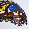Tiffany-inspired pendant lamp with floral mosaic in glass 4