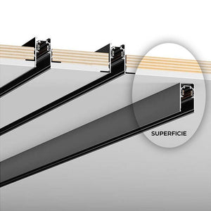 Carril magnético 20mm de superficie 48V - 1 metro - Barcelona Led-