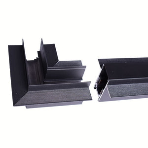 Unión en L para carriles magnéticos empotrables 20 mm - Horizontal