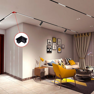 Unión en L para carriles magnéticos empotrables 20 mm - Horizontal - Barcelona Led-Accesorios