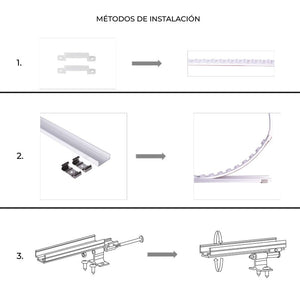 Bañador LED flexible monocolor 24V DC - 5 metros - 2700K - IP67 (12)