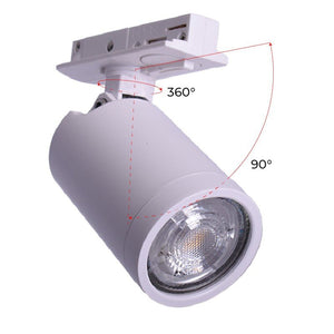 Foco para carril monofásico con casquillo GU10 - Barcelona Led-