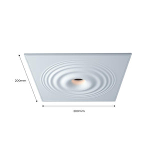 Luminaria de escayola con efecto onda trimless / integración - 20x20cm - GU10 (7)