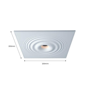 Luminaria de escayola con efecto onda trimless / integración - 20x20cm - GU10 - Barcelona Led-