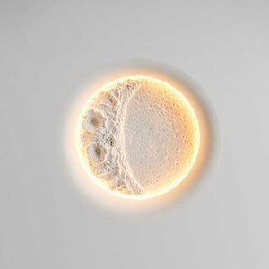 Lámpara de escayola trimless en forma de luna "SIDEREUS" - 300x300 mm - 8.5 W - Barcelona Led-Decoración
