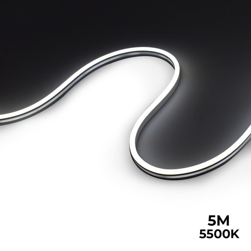 Neón LED flexible 24V DC - 6x13mm - 5 metros - Kit completo - 11W/m - IP67 - Curvatura lateral - Barcelona Led-