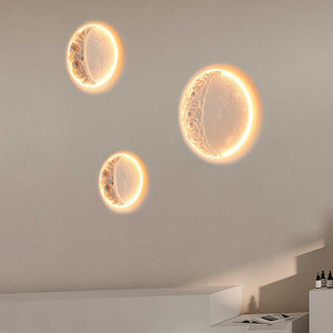 Lámpara integrable de escayola trimless en forma de luna "SIDEREUS" - 60x60cm - 17 W (6)