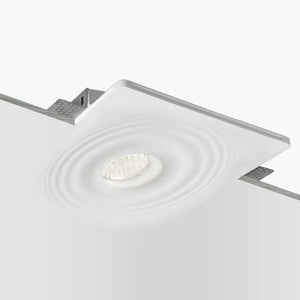 Luminaria de escayola con efecto onda trimless / integración - 20x20cm - GU10 (8)
