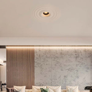 Luminaria de escayola con efecto onda trimless / integración - 20x20cm - GU10 (9)