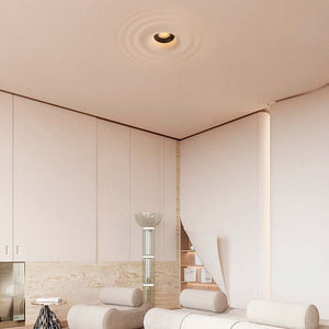 Luminaria de escayola con efecto onda trimless / integración - 20x20cm - GU10 (10)