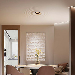 Luminaria de escayola con efecto onda trimless / integración - 20x20cm - GU10 (1)