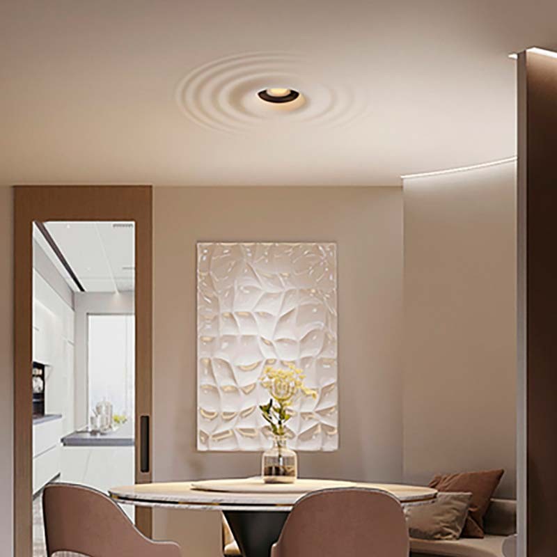 Luminaria de escayola con efecto onda trimless / integración - 20x20cm - GU10 (1)