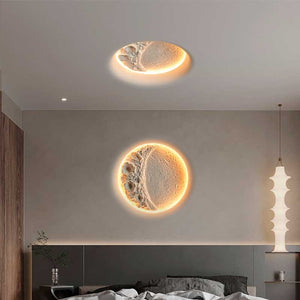 Lámpara integrable de escayola trimless en forma de luna "SIDEREUS" - 60x60cm - 17 W (7)