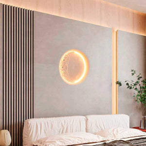 Lámpara de escayola trimless en forma de luna "SIDEREUS" - 300x300 mm - 8.5 W (9)