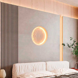 Lámpara de escayola trimless en forma de luna "SIDEREUS" - 300x300 mm - 8.5 W - Barcelona Led-Decoración