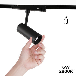 Foco LED para carril magnético 48V - 6W & Foco LED para carril magnético 48V - 6W