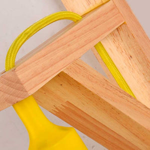 Aplique de pared nórdico "YOJO" -Escuadra de madera y colgante de silicona - Barcelona Led-Decoración