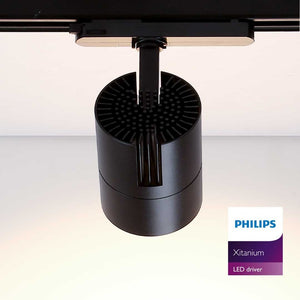 Foco LED para carril trifásico CCT 42W - CRI 95 - Driver Philips Xitanium integrado - Barcelona Led-