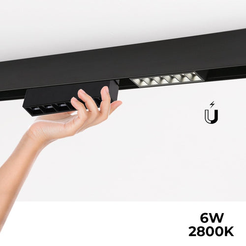 LED lineaire armatuur voor magnetische rail 48V - 6W - UGR 16