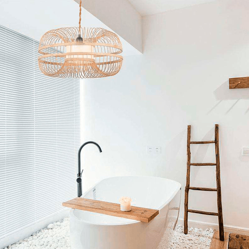 Lámpara colgante japonesa de bambú "KAIZEN" - Barcelona Led-Decoración