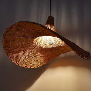 Lámpara colgante de mimbre "Tien" (10)