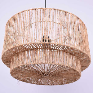 Lámpara colgante de yute y fibras naturales"BALI" - Barcelona Led-Decoración