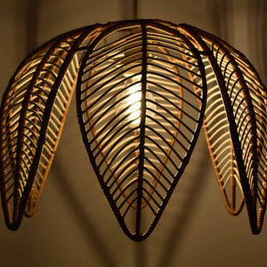 Lámpara colgante de ratán en forma de flor "BINTAN" (12)